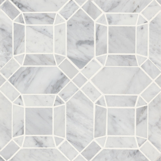 Bedrosians Monet 11.25" x 11.25" Honed Marble Mosaic Tile 1