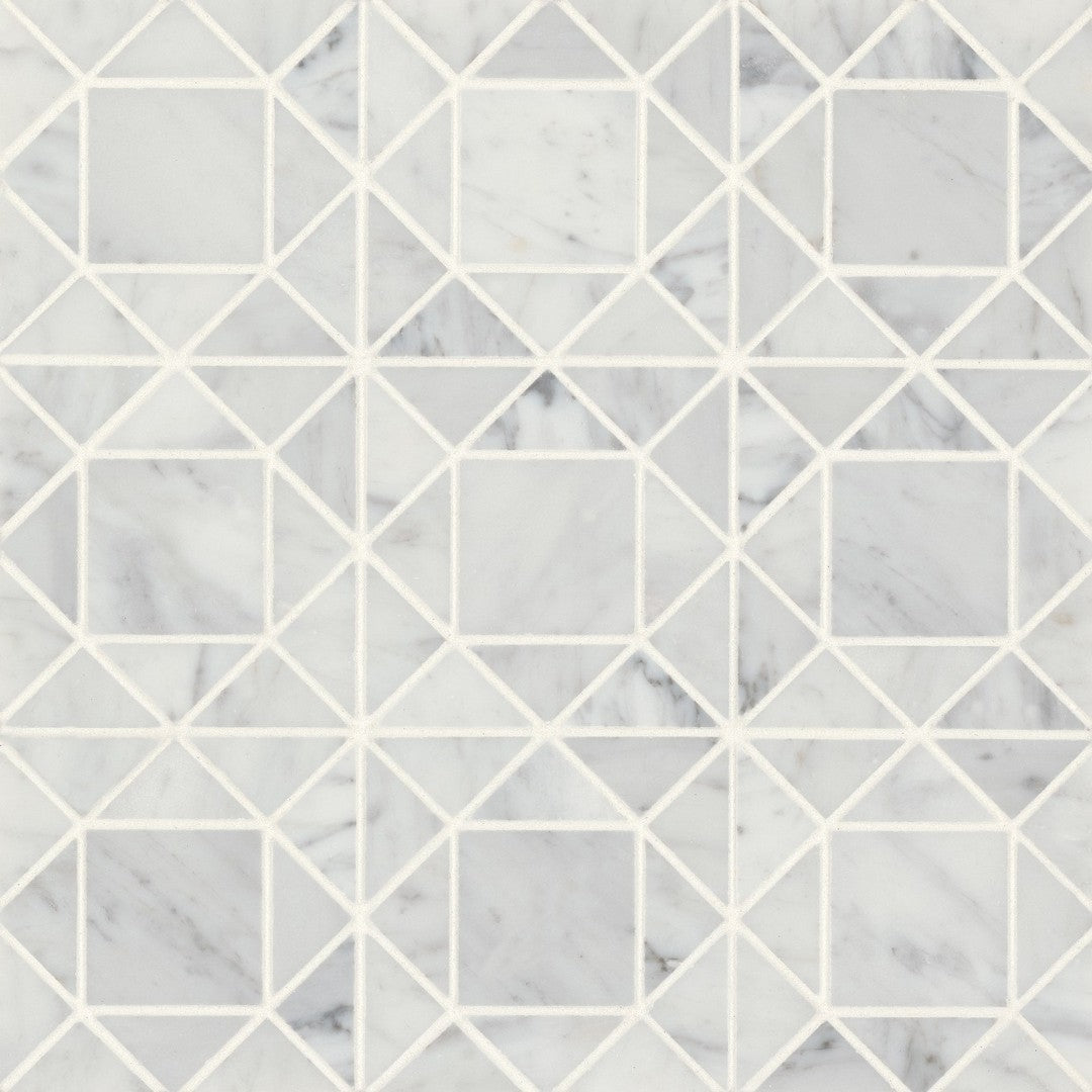 Bedrosians Monet 11.75" x 11.75" Honed Marble Mosaic Tile 2