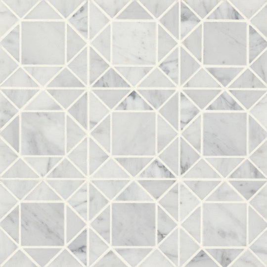 Bedrosians Monet 11.75" x 11.75" Honed Marble Mosaic Tile 2