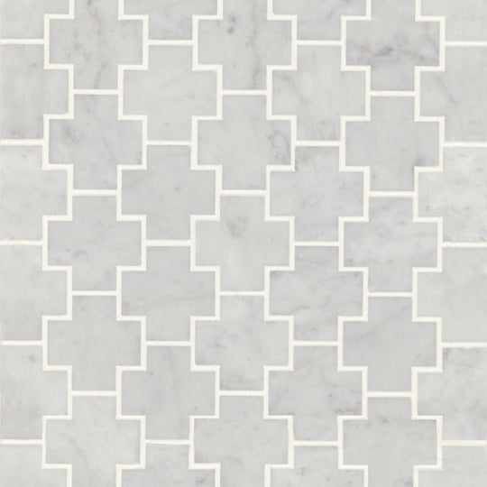 Bedrosians Monet 11" x 12.25" Honed Marble Mosaic Tile 4