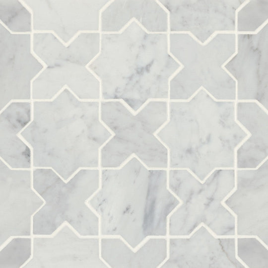 Bedrosians Monet 12.25" x 12.25" Honed Marble Mosaic Tile 6