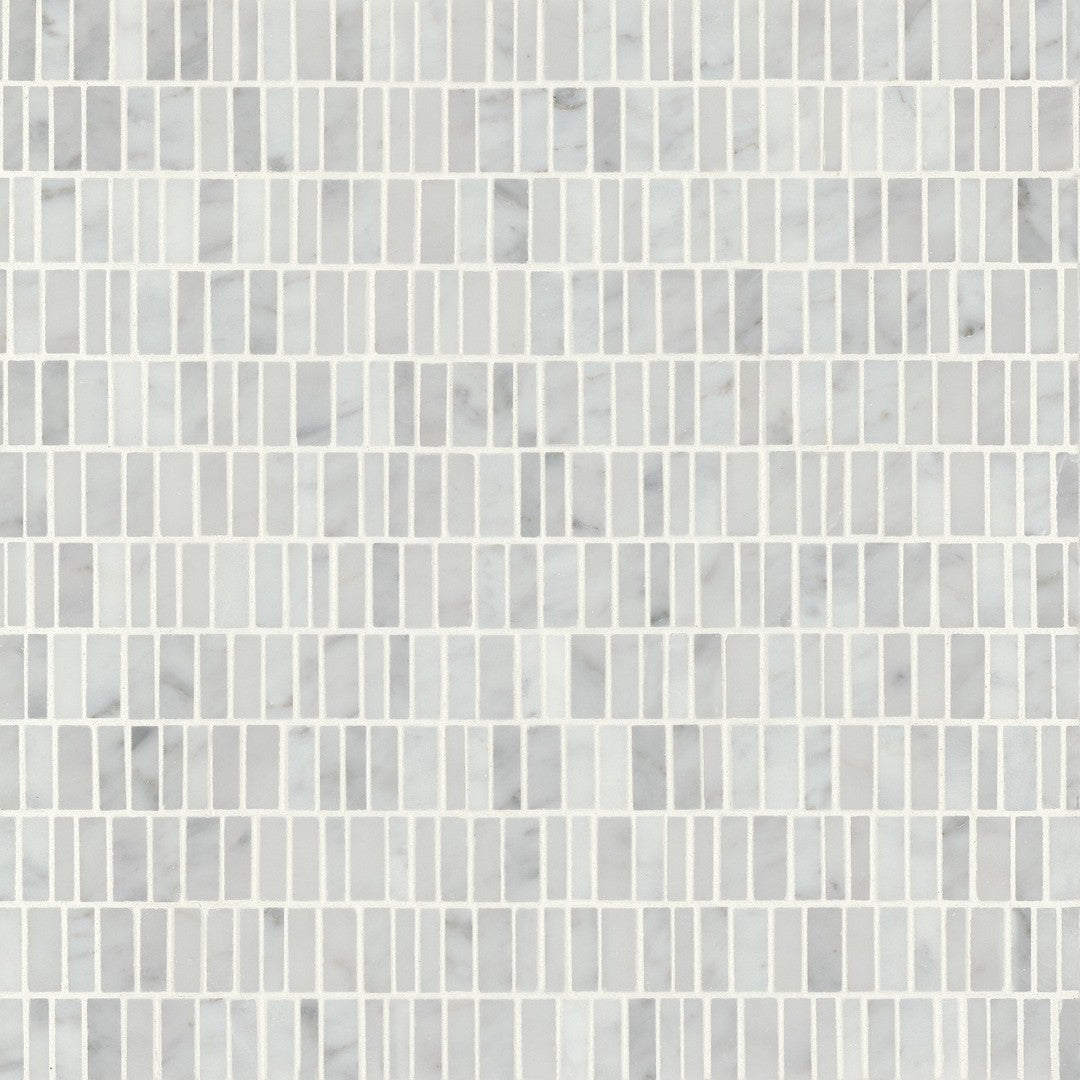 Bedrosians Monet 12" x 12.25" Honed Marble Mosaic Tile 7