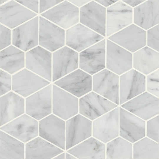 Bedrosians Monet 9.75" x 9.75" Honed Marble Mosaic Tile 9