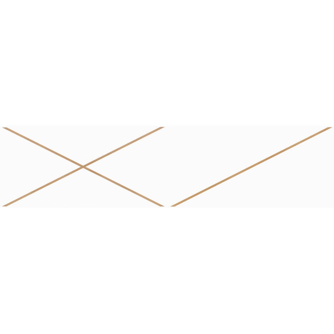 Decortiles 4" x 16" Natural Glossy Patch Tribal Ceramic Deco Tile