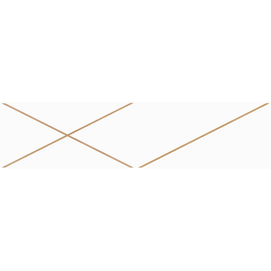 Decortiles 4" x 16" Natural Glossy Patch Tribal Ceramic Deco Tile