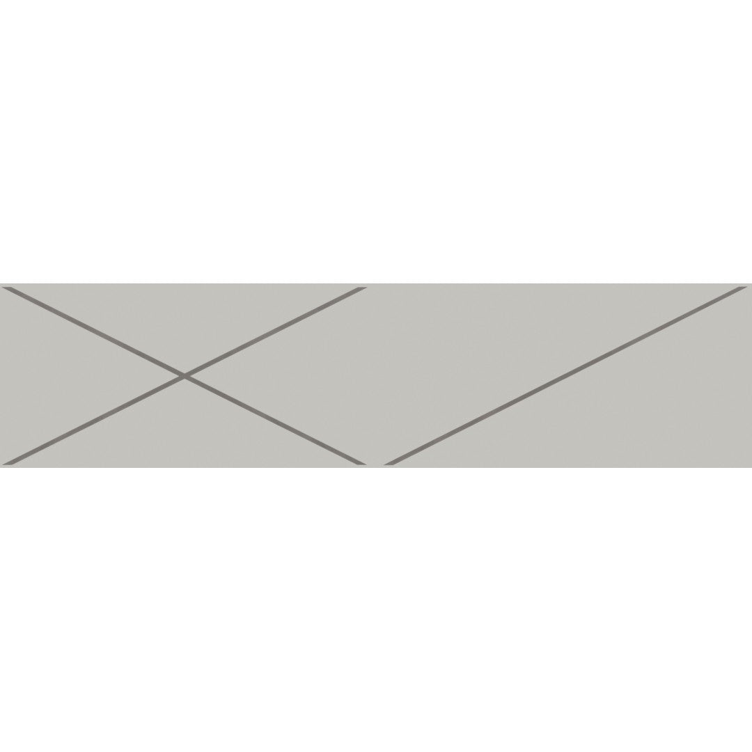 Decortiles 4" x 16" Natural Glossy Patch Tribal Ceramic Deco Tile