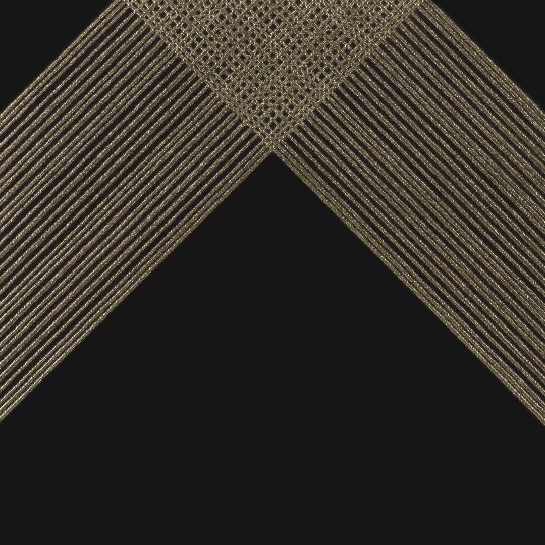 Decortiles 12" x 12" Outline Satin 2 V Pattern Ceramic Deco Wall Tile