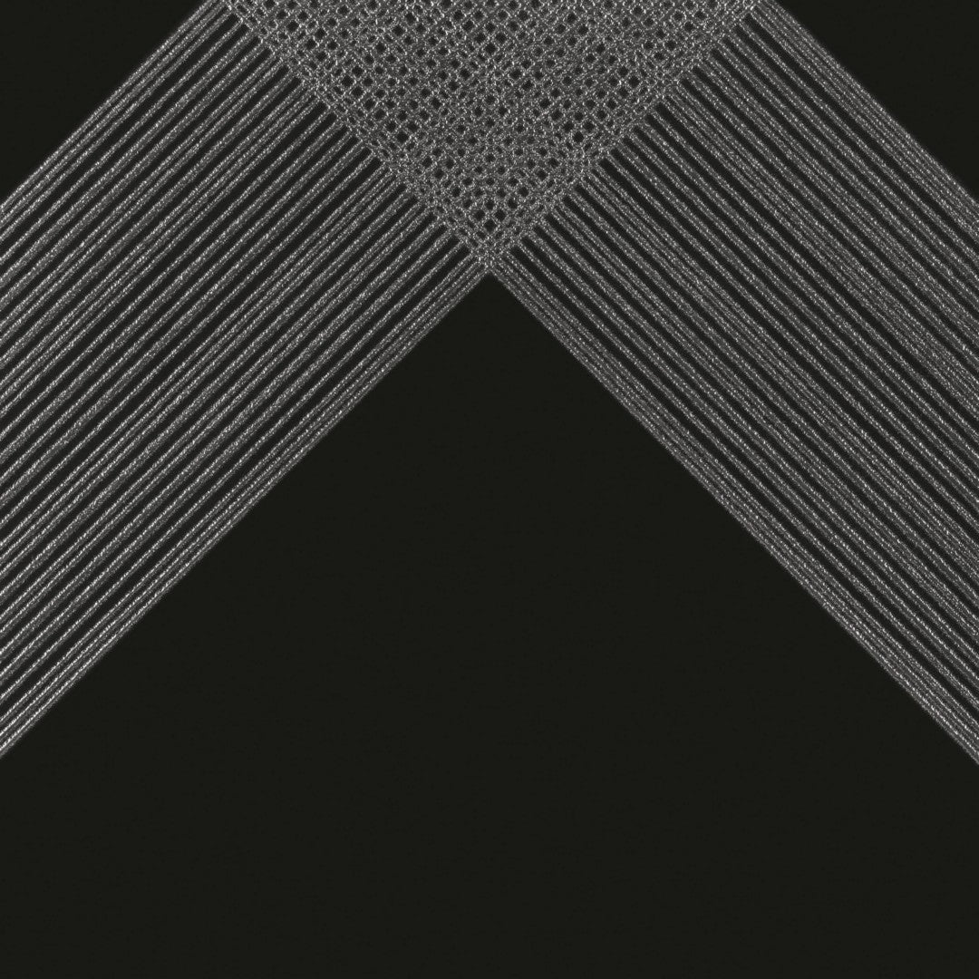 Decortiles 12" x 12" Outline Satin 2 V Pattern Ceramic Deco Wall Tile