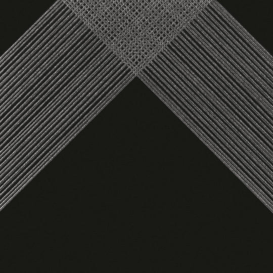 Decortiles 12" x 12" Outline Satin 2 V Pattern Ceramic Deco Wall Tile