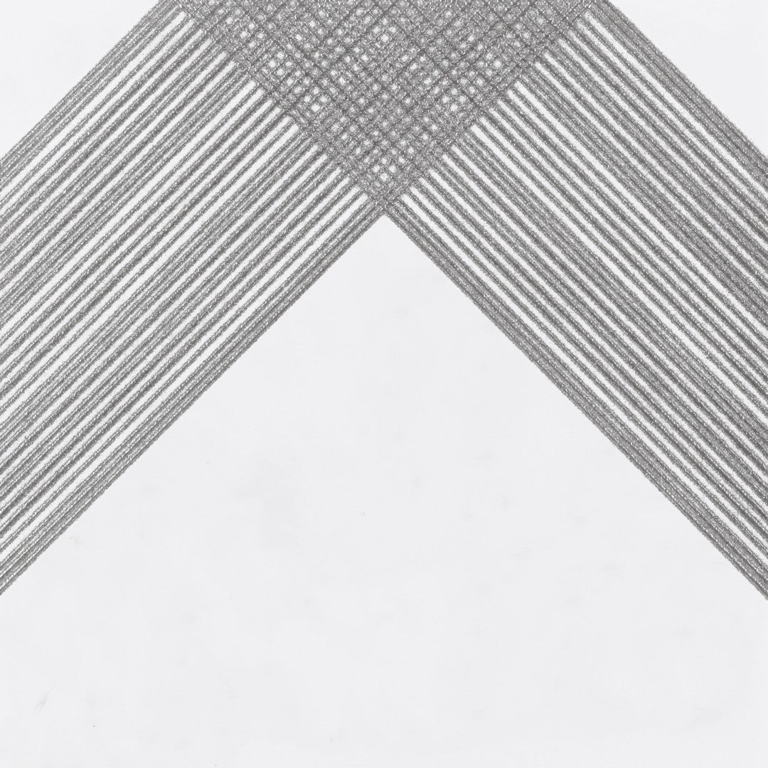 Decortiles 12" x 12" Outline Satin 2 V Pattern Ceramic Deco Wall Tile