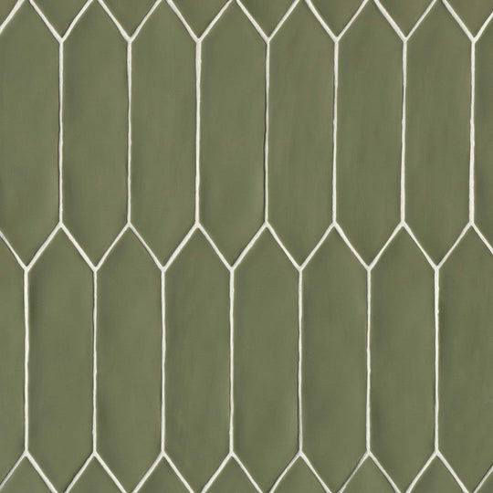 Bedrosians Reine 3" x 12" Picket Pattern Matte Ceramic Wall Tile