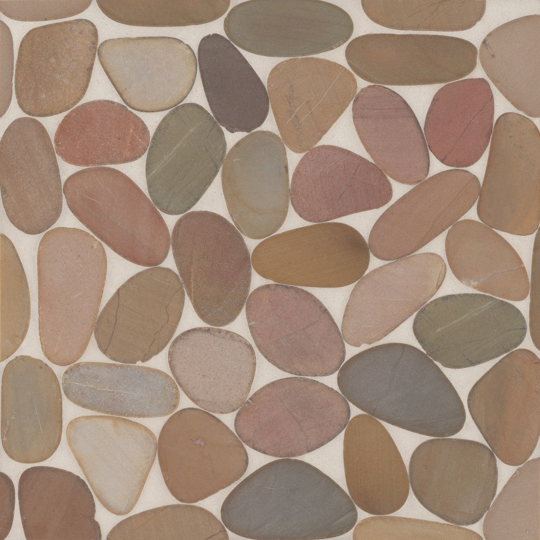 Bedrosians Waterbrook 12" x 12" Jumbo Sliced Pebble Mosaic