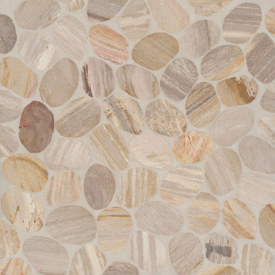 Bedrosians Waterbrook 12" x 12" Medium Tumbled Pebble Mosaic