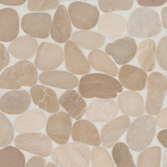 Bedrosians Waterbrook 12" x 12" Jumbo Sliced Pebble Mosaic