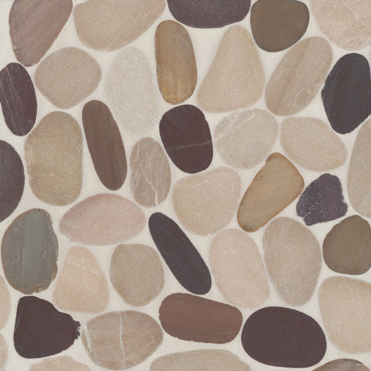 Bedrosians Waterbrook 12" x 12" Jumbo Sliced Pebble Mosaic