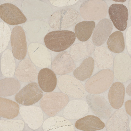 Bedrosians Waterbrook 12" x 12" Jumbo Sliced Pebble Mosaic