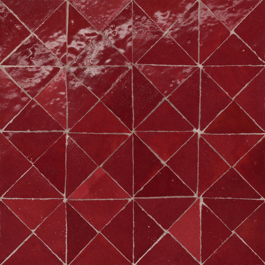 Bedrosians Zagora 12" x 12" Triangle Glossy Zellige Mosaic Tile