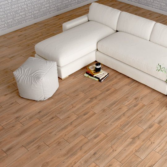 Tesoro-6-x-36-Oakmont-Pressed-Matte-Porcelain-Wood-Plank-Bruno