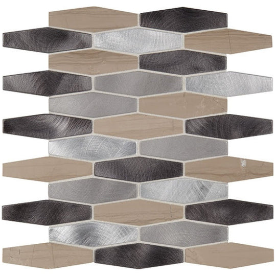 Daltile Infinite Mirage 1" x 4" Stretched Hexagon Mosaic