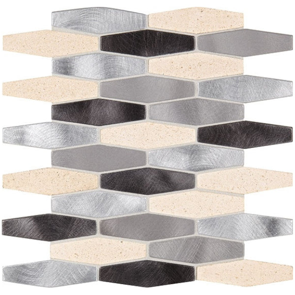 Daltile Infinite Mirage 1" x 4" Stretched Hexagon Mosaic