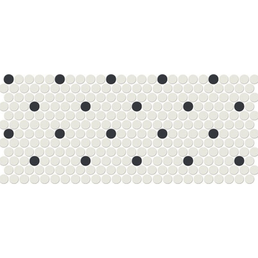 Daltile Keystones 10" x 22" Retro Dot Penny Rounds Mosaic