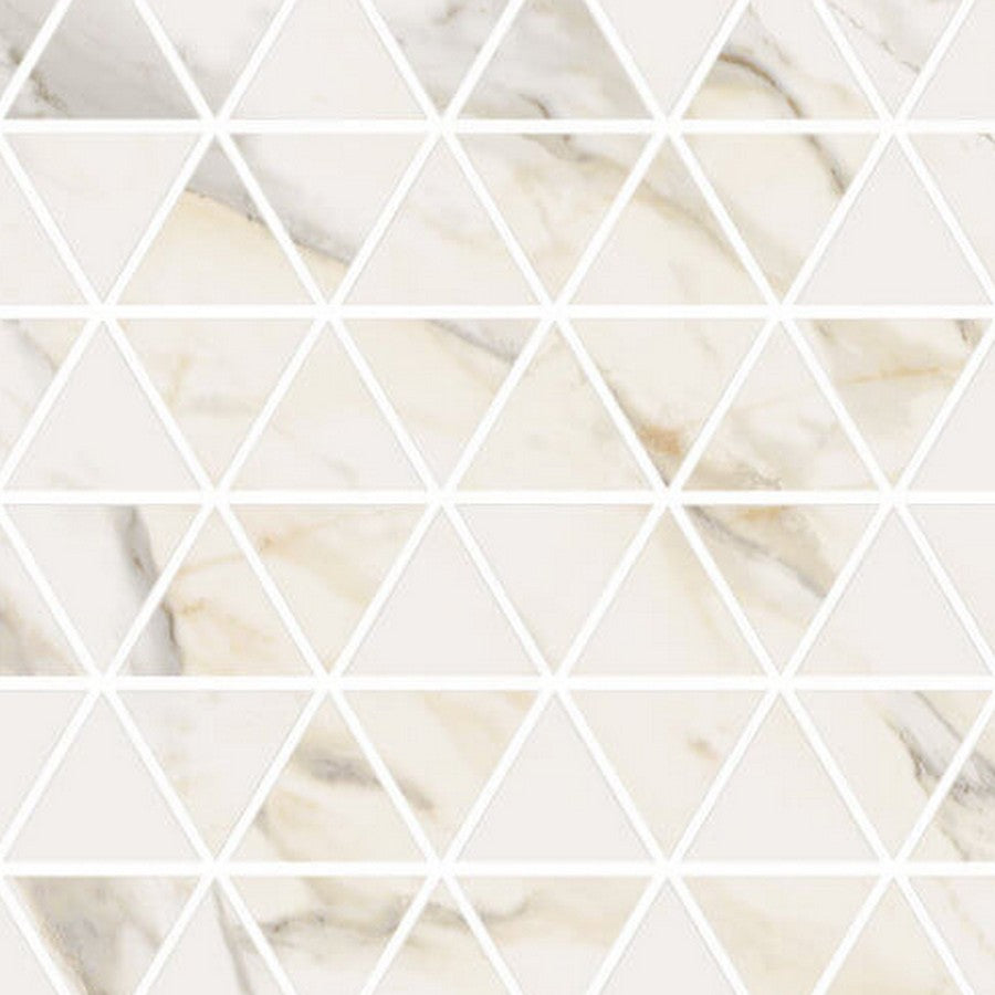 Happy Floors Dorian 12" x 12" Triangle Porcelain Mosaic