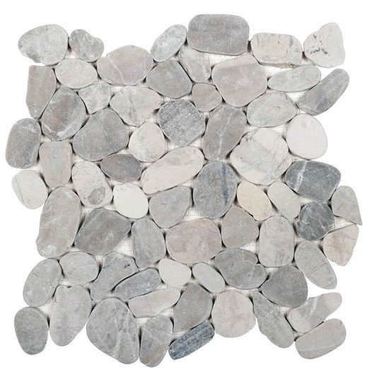 Bati Orient 12" x 12" Bali Matte Sliced Pebble Natural Stone Mosaic