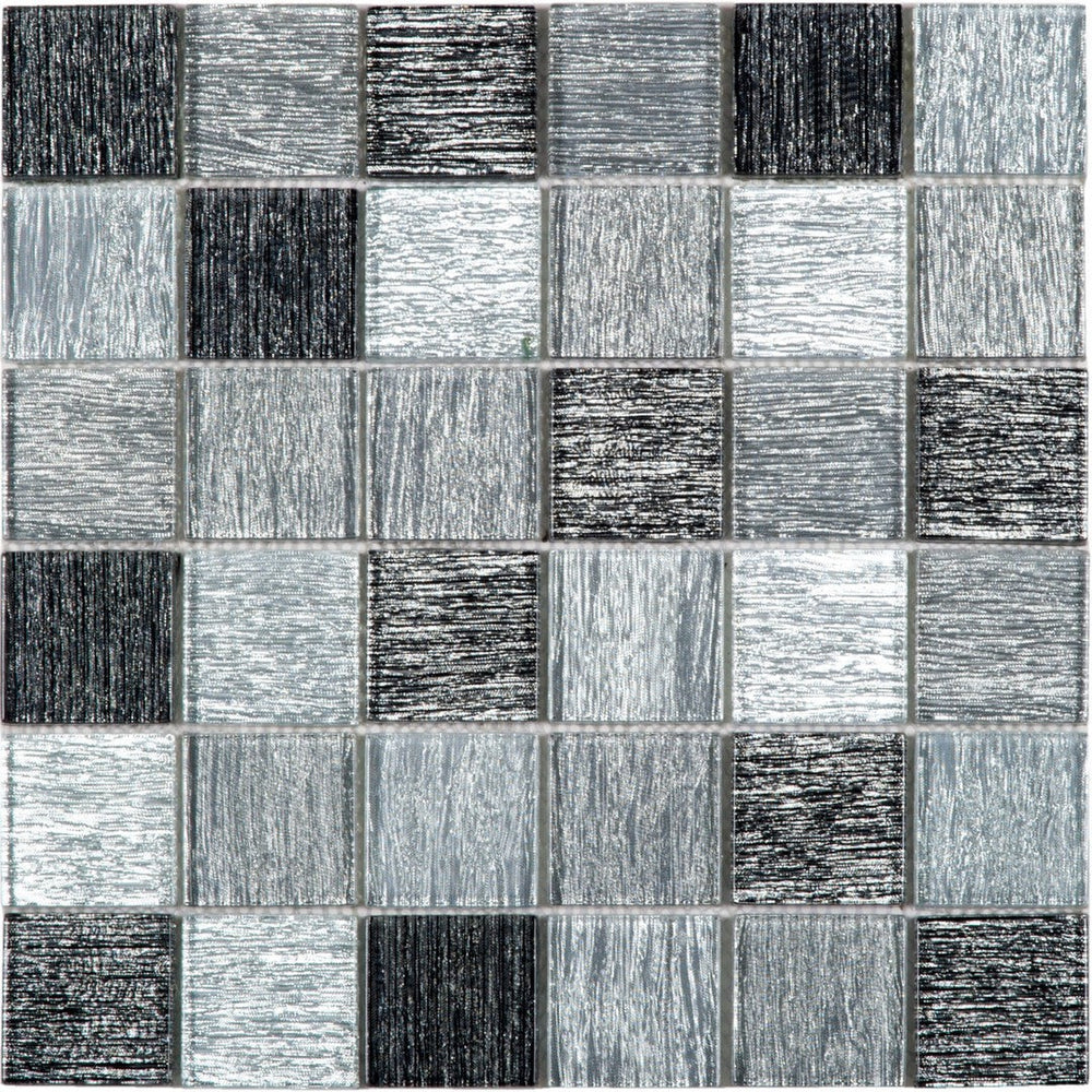 Bati Orient 11.8" x 11.8" Linear Glass Polished 2" Stripe Effect Mosaic