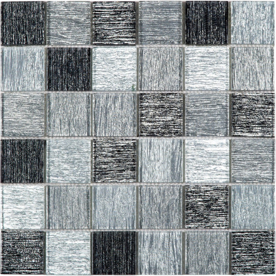 Bati Orient 11.8" x 11.8" Linear Glass Polished 2" Stripe Effect Mosaic