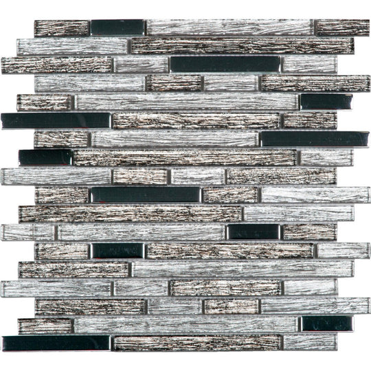 Bati Orient 12" x 12" Linear Glass Polished Baguette Mosaic