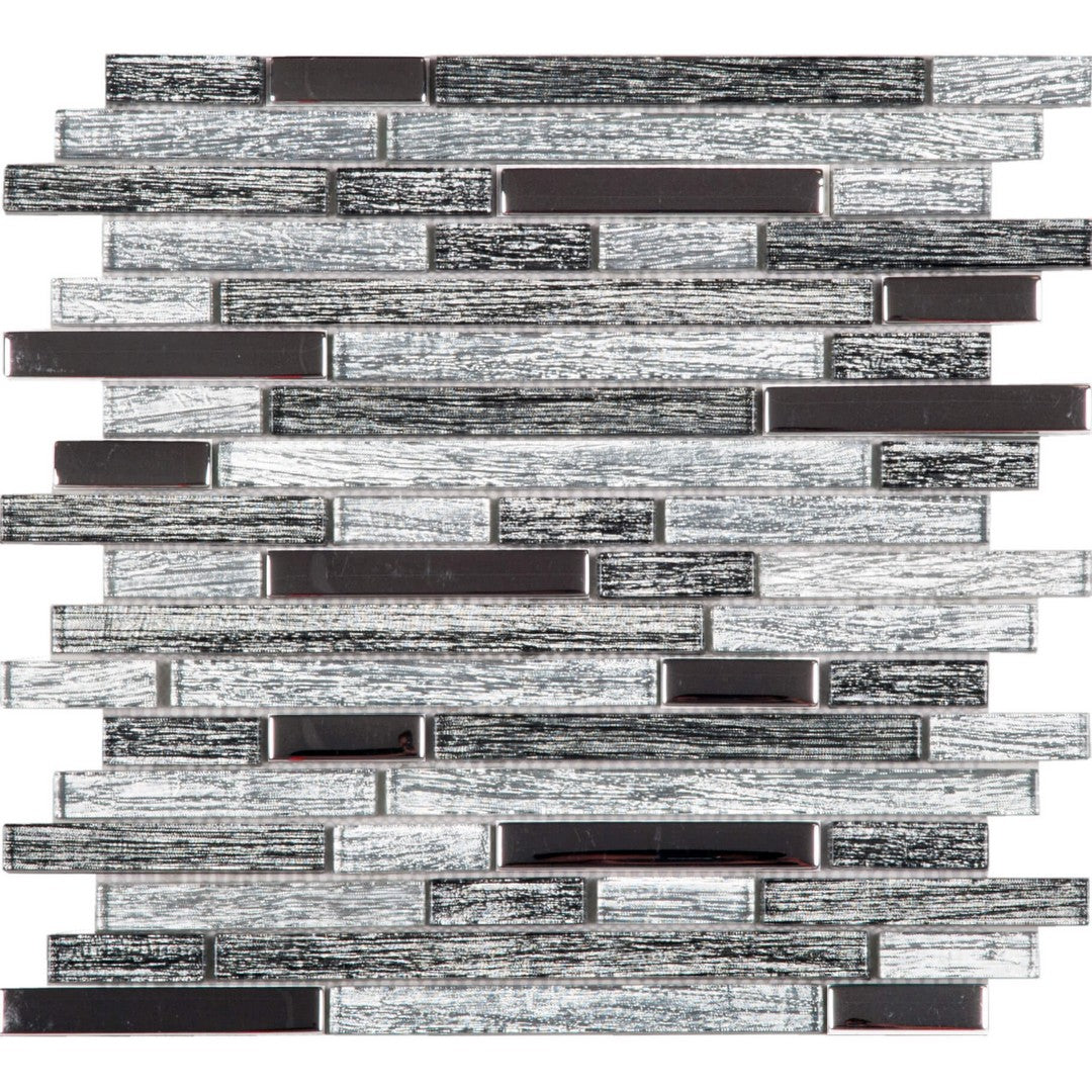 Bati Orient 12" x 12" Linear Glass Polished Baguette Mosaic