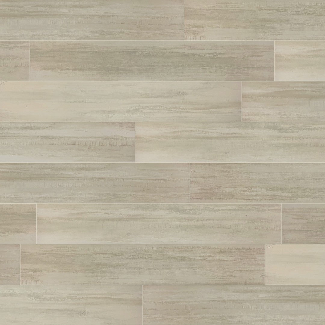 Tesoro 8" x 48" Malheur Rectified Matte Porcelain Wood Plank