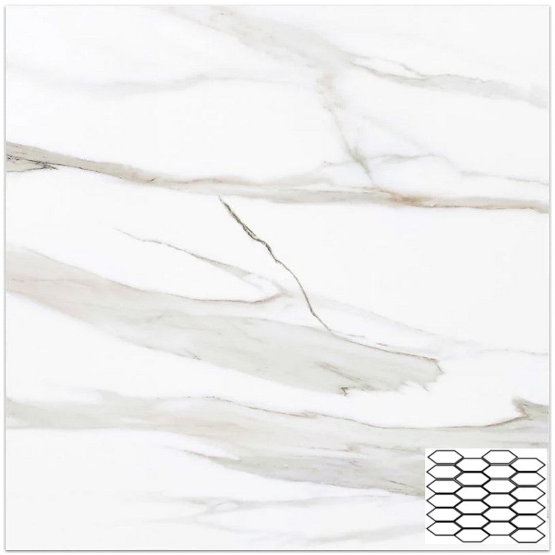 Tesoro 11" x 11.75" Vintage Matte 2x4" Picket Porcelain Mosaic