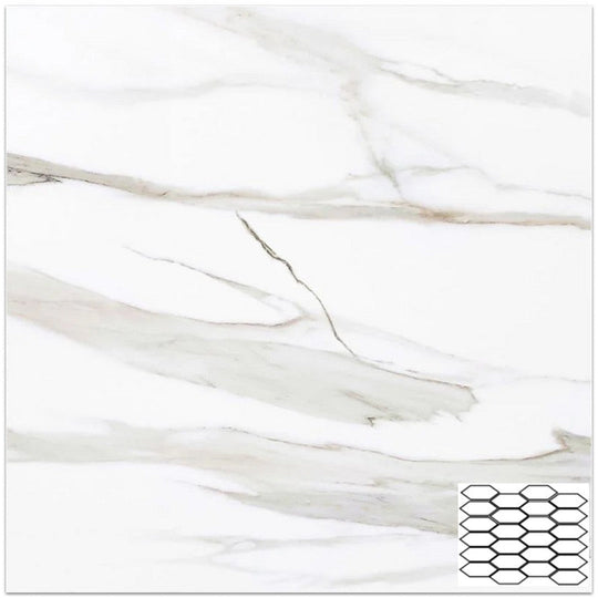 Tesoro 11" x 11.75" Vintage Matte 2x4" Picket Porcelain Mosaic