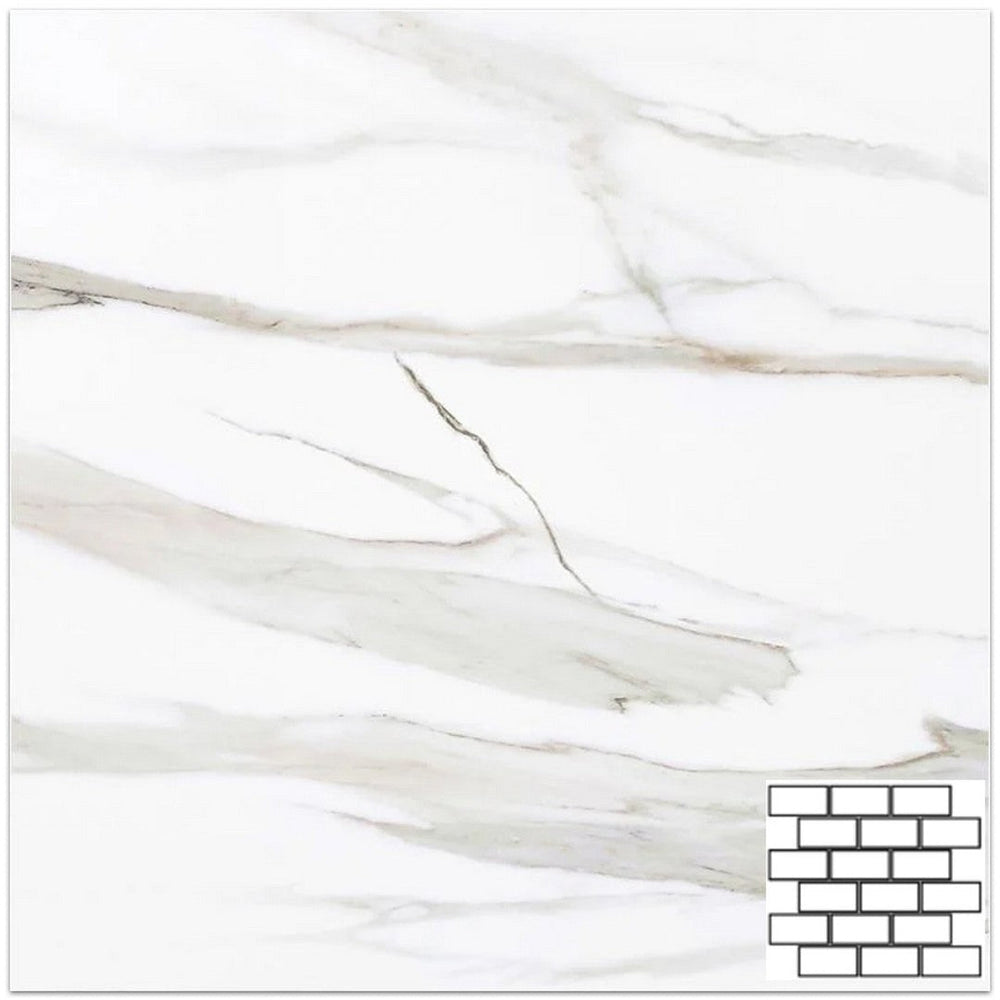 Tesoro 11.75" x 11.75" Vintage Matte 2x4" Staggered Porcelain Mosaic