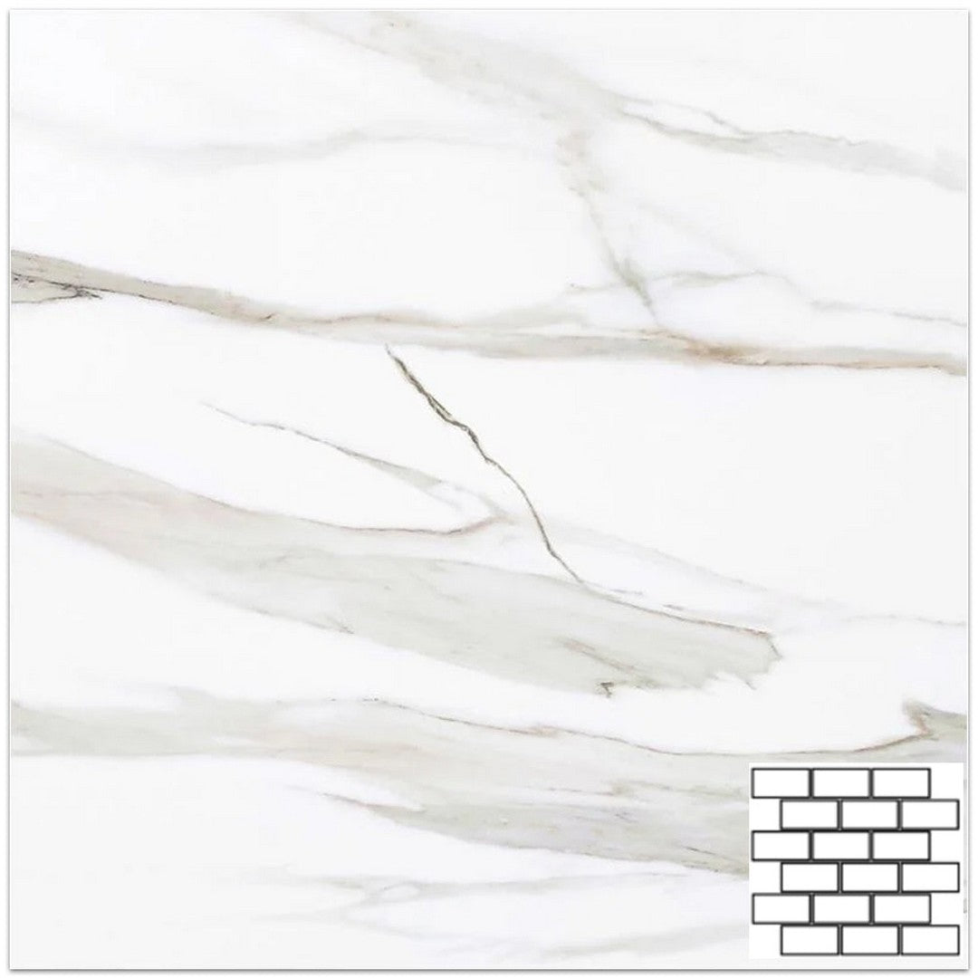 Tesoro 11.75" x 11.75" Vintage Matte 2x4" Staggered Porcelain Mosaic