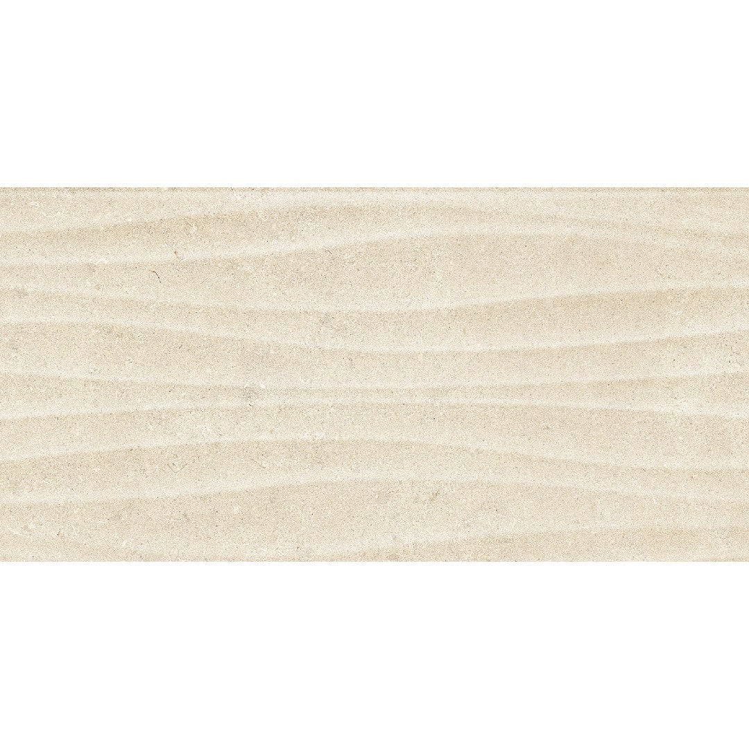 Edimax Astor 12" x 24" Feel Textured Porcelain 3D Wave Deco Wall Tile