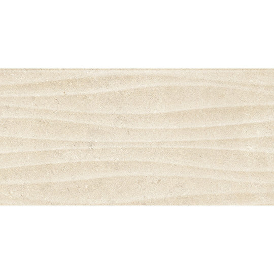 Edimax Astor 12" x 24" Feel Textured Porcelain 3D Wave Deco Wall Tile