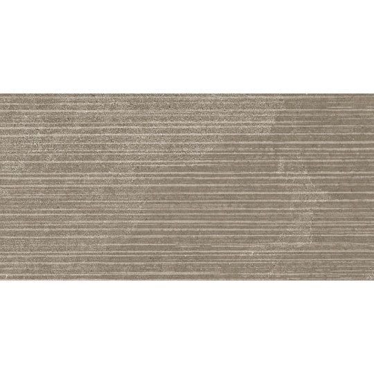 Edimax Astor 12" x 24" Feel Textured Porcelain 3D Stripes Deco Wall Tile