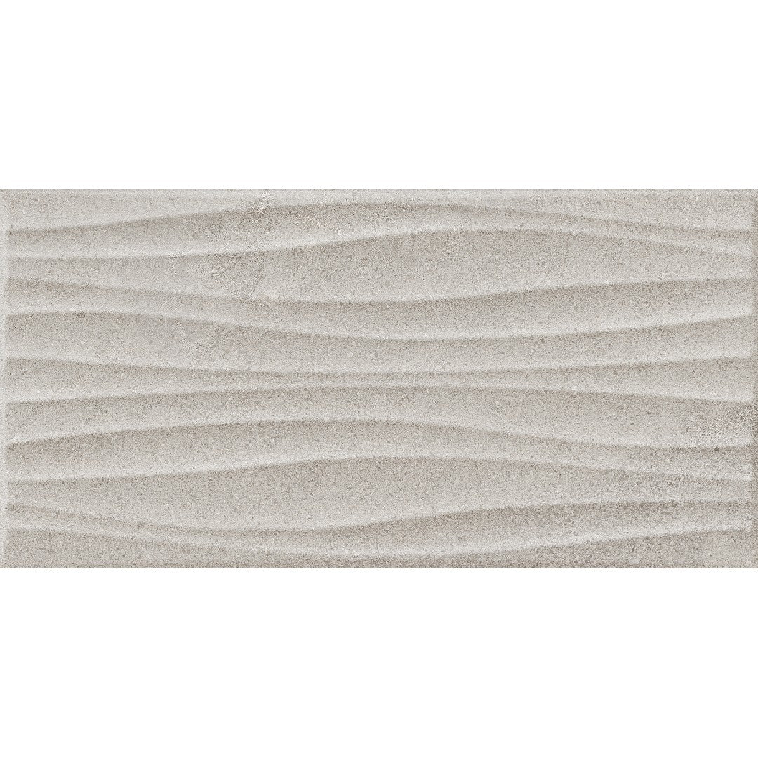 Edimax Astor 12" x 24" Feel Textured Porcelain 3D Wave Deco Wall Tile