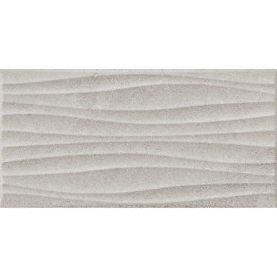 Edimax Astor 12" x 24" Feel Textured Porcelain 3D Wave Deco Wall Tile