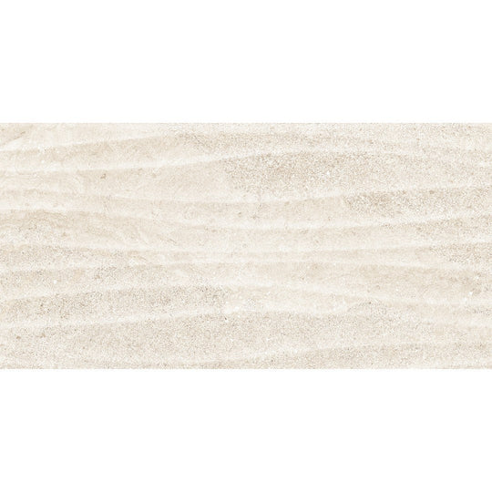 Edimax Astor 12" x 24" Feel Textured Porcelain 3D Wave Deco Wall Tile
