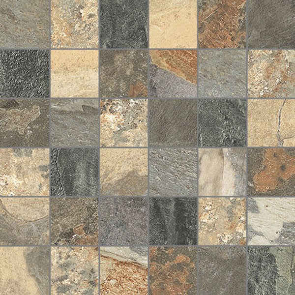 Edimax Astor 12" x 12" Slaty Natural Porcelain 2" Mosaic