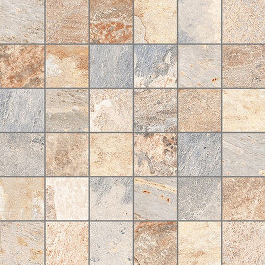 Edimax Astor 12" x 12" Slaty Natural Porcelain 2" Mosaic