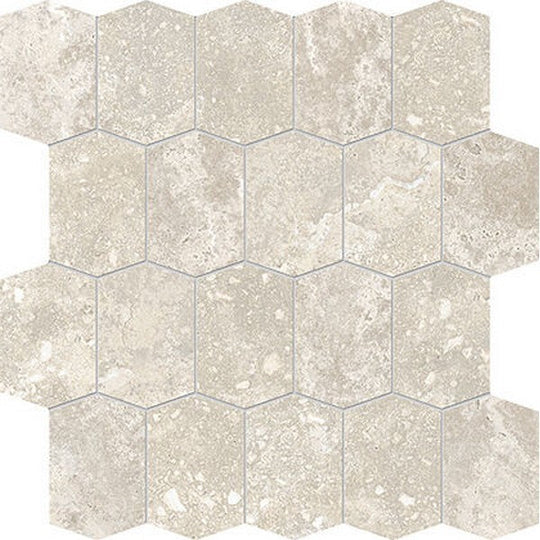 Edimax Astor 12" x 12" Stream Natural Hexagon Porcelain Mosaic