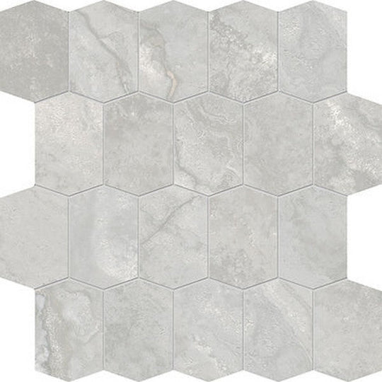 Edimax Astor 12" x 12" Stream Natural Hexagon Porcelain Mosaic