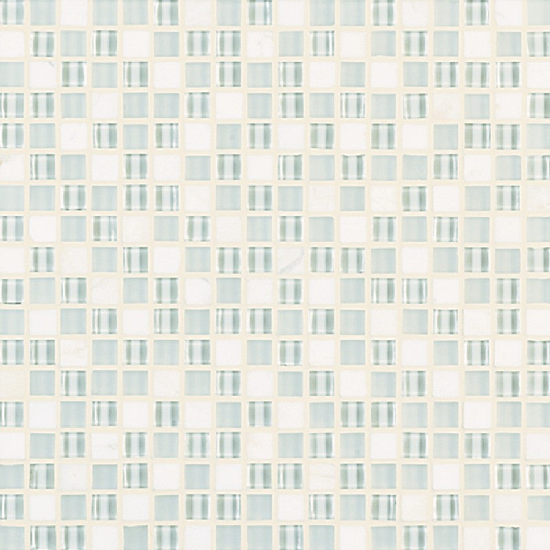 Crossville 11.75" x 11.75" Ebb & Flow Natural Stone and Glass 0.5" Mosaic