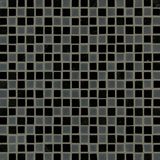 Crossville 11.75" x 11.75" Ebb & Flow Natural Stone and Glass 0.5" Mosaic