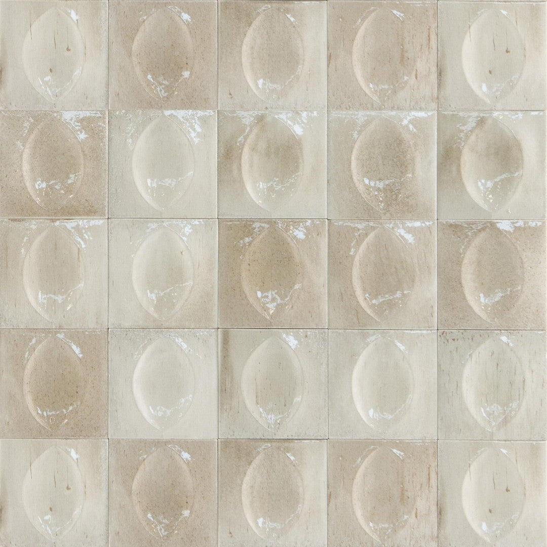 Tesoro 4" x 4" Gleeze Pressed Glossy 3D Egg Deco Porcelain Tile