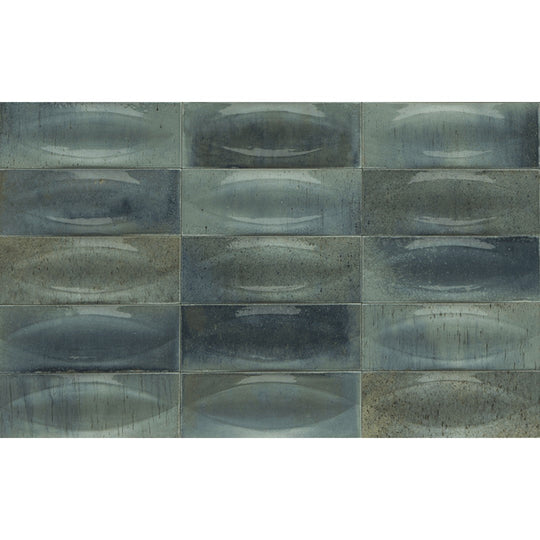 Tesoro 3" x 8" Gleeze Pressed Glossy 3D Eye Deco Porcelain Tile